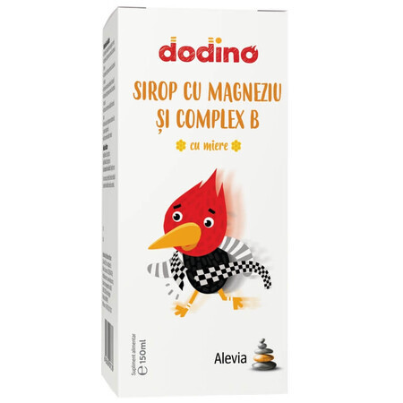 Sciroppo con magnesio e complesso B con miele di Dodino, 150 ml, Alevia