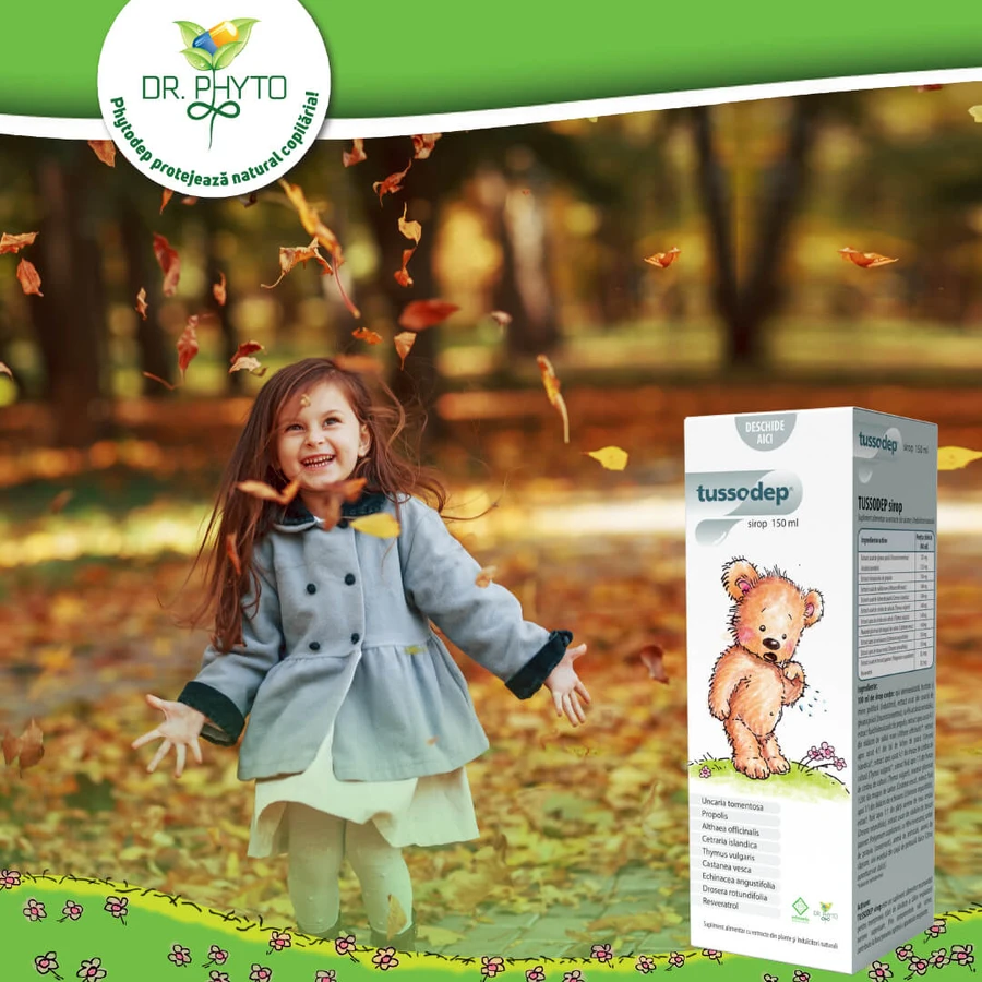 Tussodep hoestsiroop voor kinderen, 150 ml, Dr. Phyto
