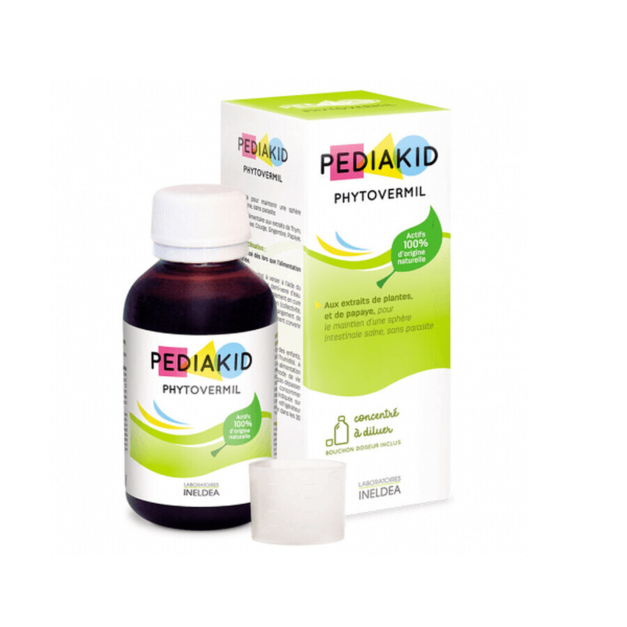 Pediakid Sirup gegen Darmparasiten Phytovermil, Ineldea, 125 ml