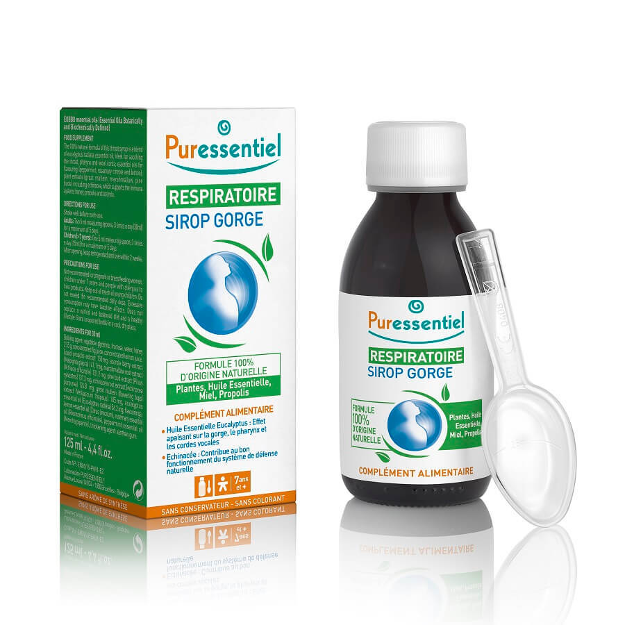 Keelpijnstillende siroop, 125 ml, Puressentiel