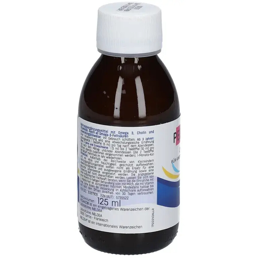 Sirop pentru copii Omega 3 și Vitamina A,C,D,E cu aromă de cola, 125 ml, Pediakid