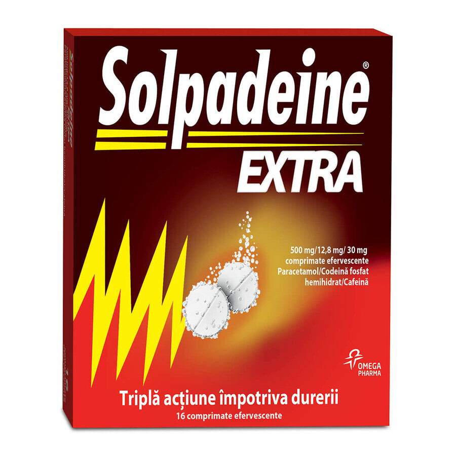 Solpadeine Extra, 16 comprimés effervescents, Omega Pharma