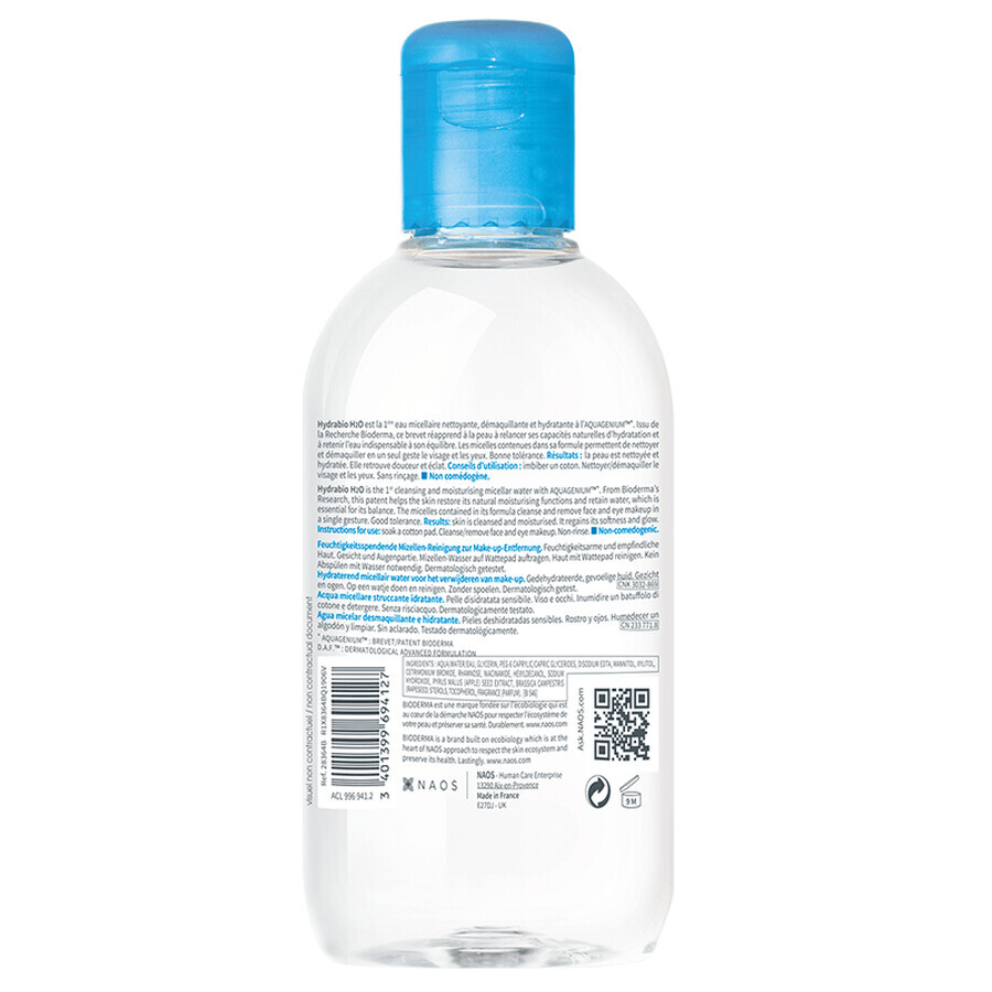 Bioderma Hydrabio H2O Hydraterende Micellaire Oplossing 250 ml