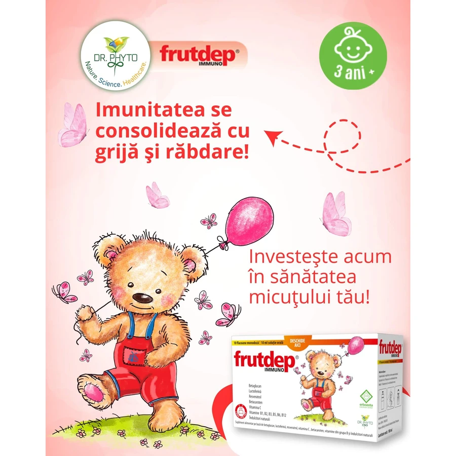 Frutdep Immuno Trinklösung, 10 Fläschchen, Dr. Phyto