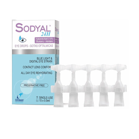 SODYAL oogheelkundige oplossing 24H, 15 x 0,5ml, Omisan Farmaceutici