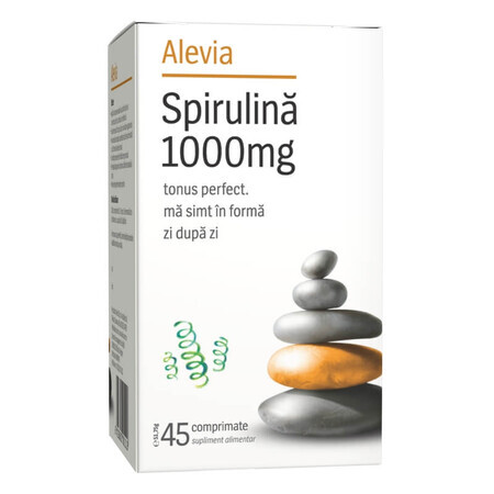 Spiruline 1000mg, 45 comprimés, Alevia