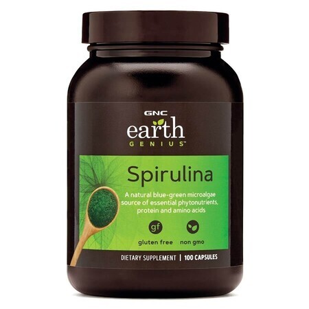 Spiruline 500 mg Earth Genius (374922), 100 gélules, GNC