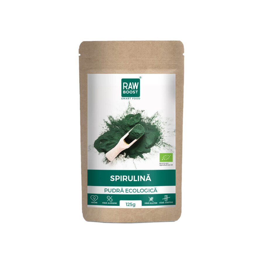 Bio Spirulina Pulver, 125 g, Rawboost