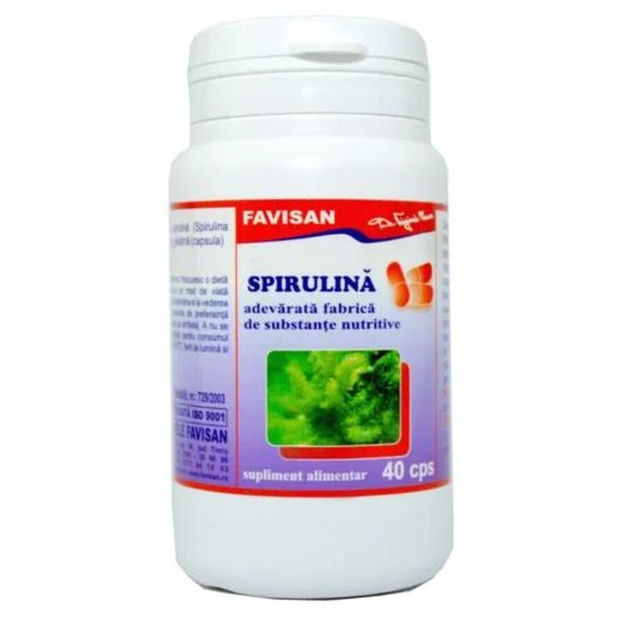 Spirulina, 40 capsules, Favisan