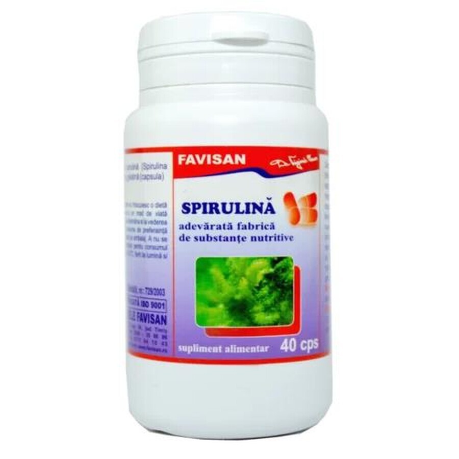 Spiruline, 40 gélules, Favisan