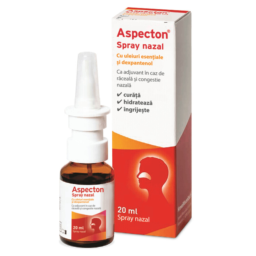 Aspecton spray nasal aux huiles essentielles, 20 ml, Krewel Meuselbach