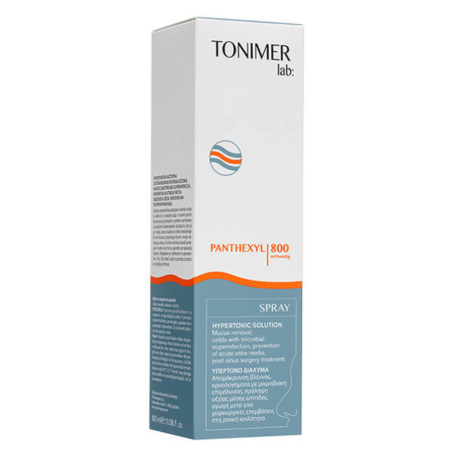 Spray nazal hipertonic, Panthexyl 800 MOSM/KG, 100 ml, Tonimer