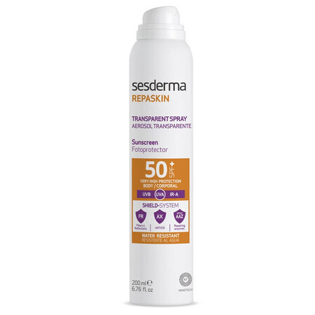 Transparent spray with SPF 50 Repaskin, 200 ml, Sesderma