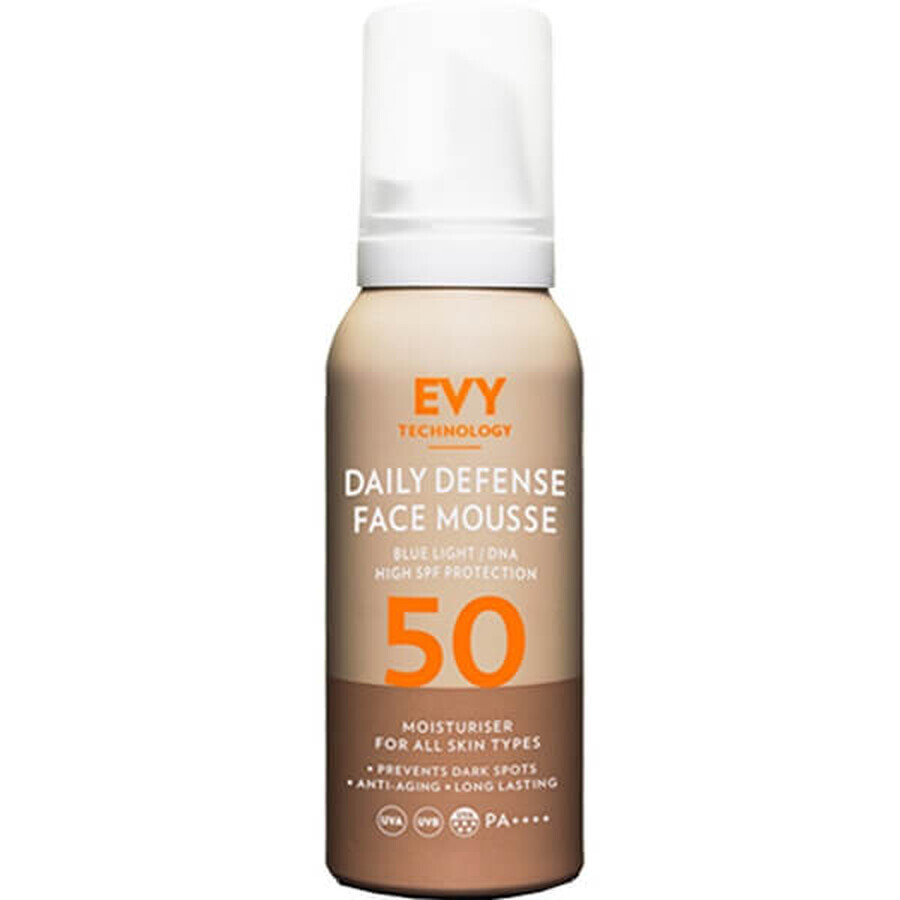 Spuma de fata Daily Defence Unisex SPF 50, 75 ml, Evy Technology