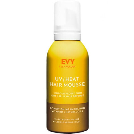 Mousse per capelli con protezione UV per donna, 150 ml, tecnologia Evy