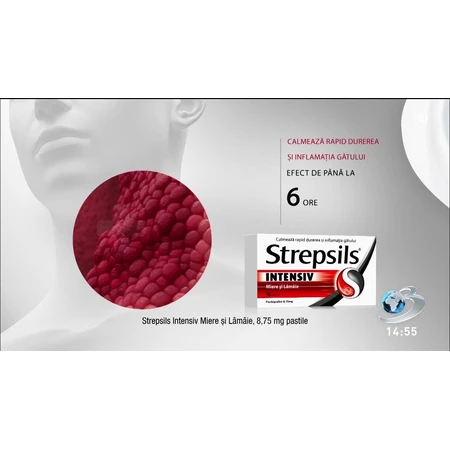 Strepsils Intensiv Honey & Lemon, 24 tablets, Reckitt Benckiser Healthcare