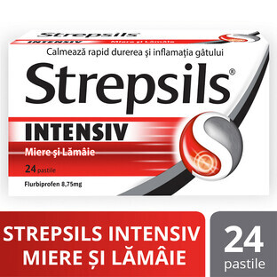 Strepsils Intensief Honing en Citroen, 24 tabletten, Reckitt Benckiser Healthcare
