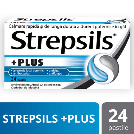 Strepsils Plus, 24 Tabletten, Reckitt Benckiser Healthcare