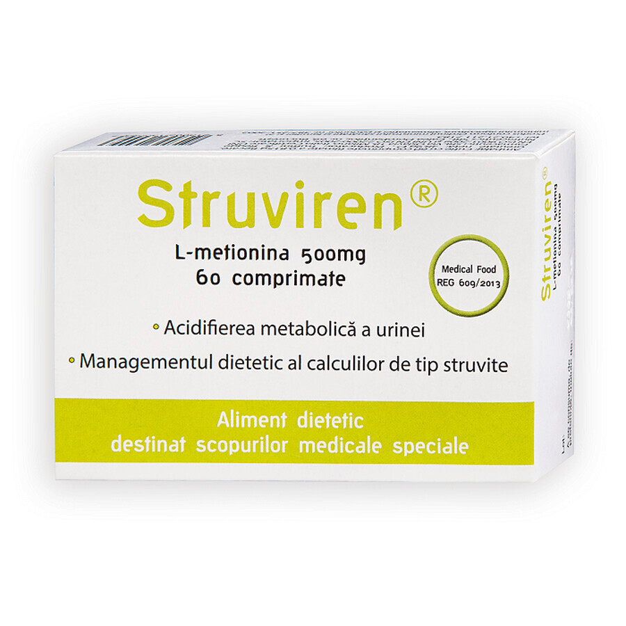 Struviren 500 mg, 60 compresse, Meditrina Pharmaceuticals