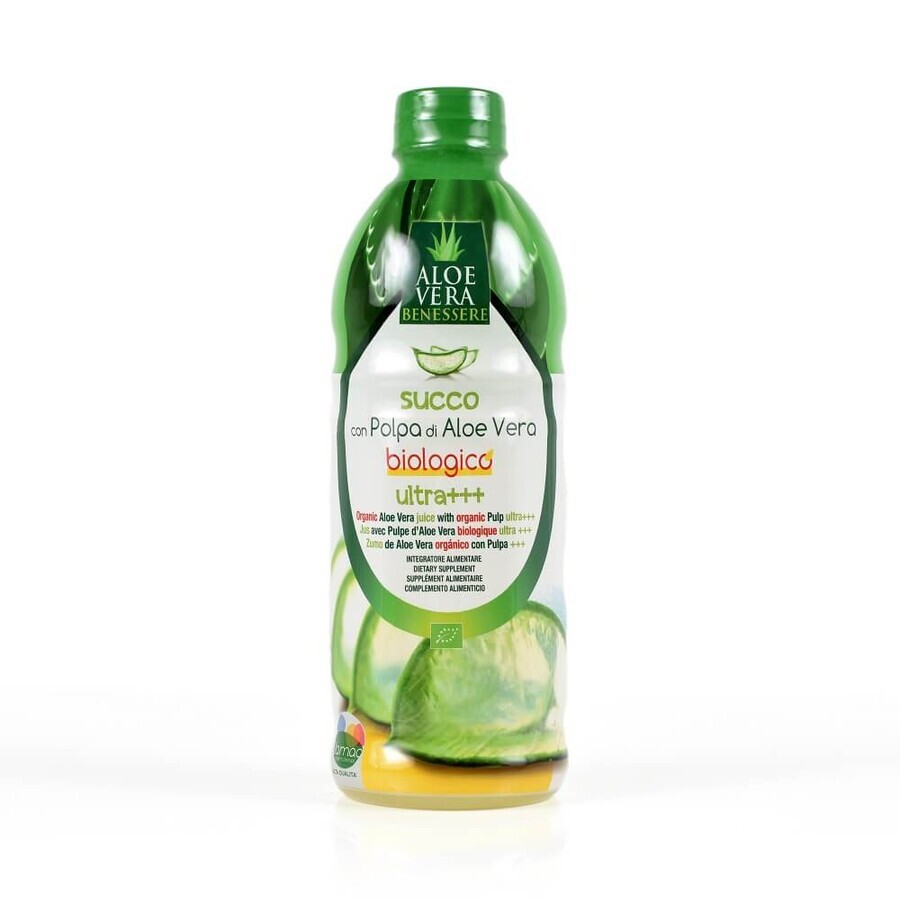 Jus de pulpe d'aloe vera bio ultra +++, 1L, Bien-être