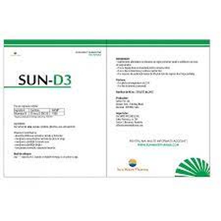 Sun-D3, 60 gélules, Sun Wave Pharma