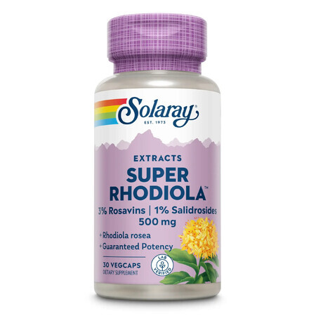 Super Rhodiola 500mg Solaray, 30 capsule, Secom