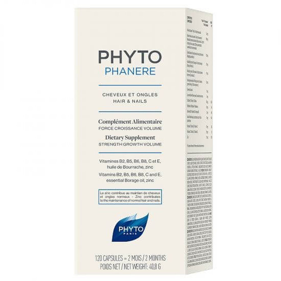 Haar- en nagelsupplement Phytophanere, 120 capsules, Phyto