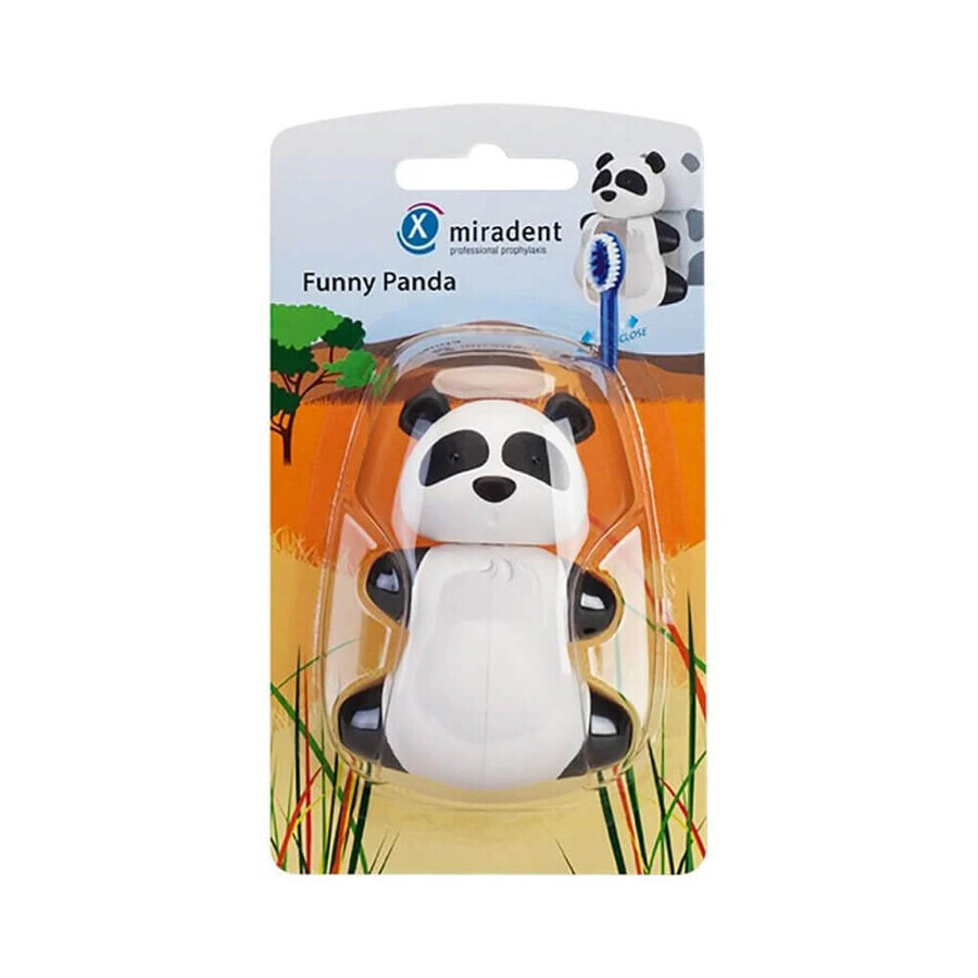 Tandenborstelhouder met zuignappen Panda, Miradent