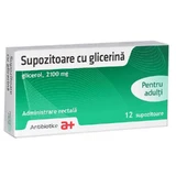 Glycerin suppositories for adults, 12 suppositories, Antibiotice SA