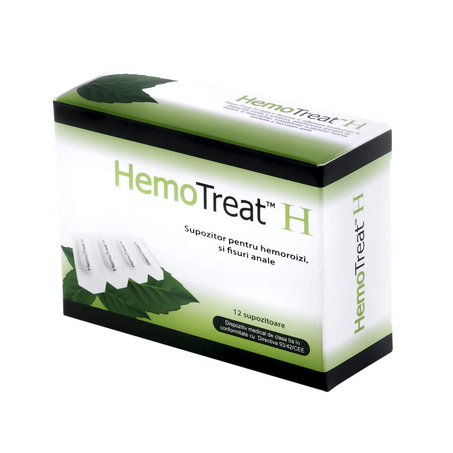 Aambeien zetpillen HemoTreat H, 12 stuks, GlobalTreat