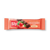 Barre chocolatée à la fraise, 25g, Sly Nutrition