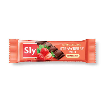 Chocoladereep aardbei, 25g, Sly Nutrition