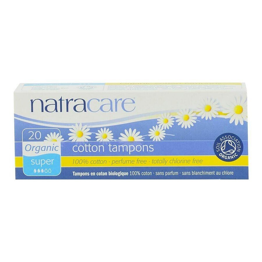 Biologische Inwendige Pads zonder applicator Super, 20 stuks, Natracare