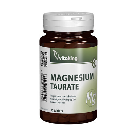 Taurate de magnésium, 30 comprimés, Vitaking