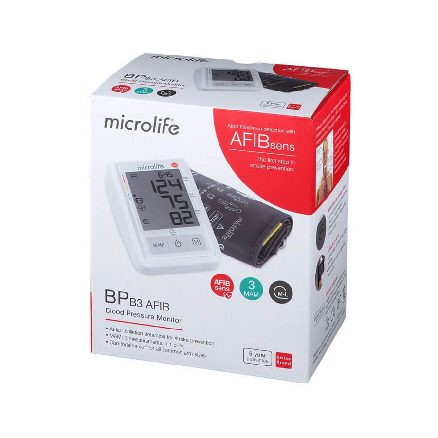 BP B3 AFIB elektronische arm-bloeddrukmeter, Microlife