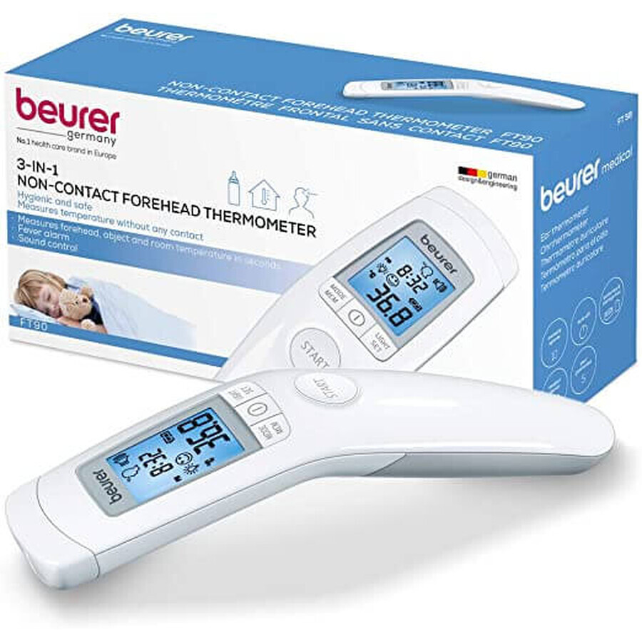 Contactloze medische thermometer, FT90, Beurer