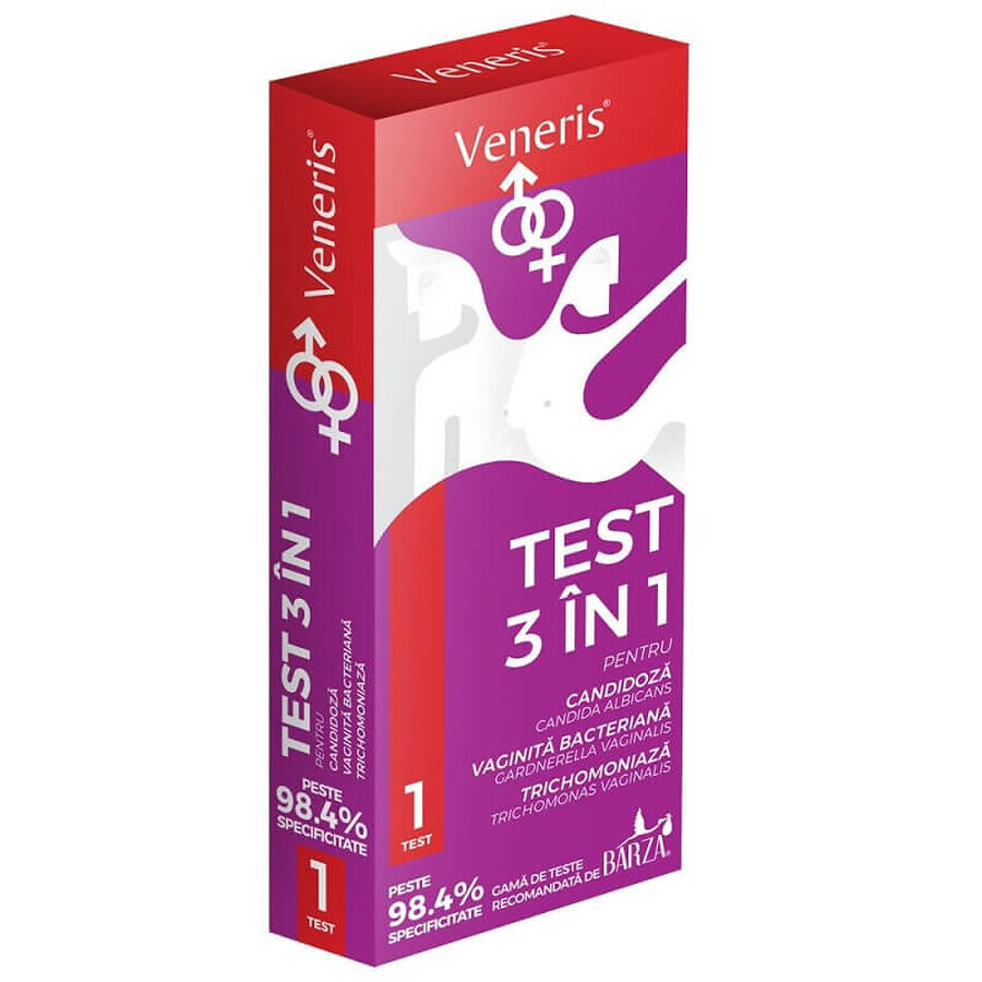 Veneris 3 in 1 Unisex-Test, 1 Test, Biotech Atlantic USA