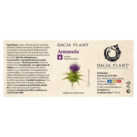 Tintura di Cardo Mariano, 50 ml, Dacia Plant