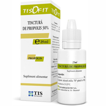 Teinture de propolis Tisofit, 25 ml, Tis Farmaceutic