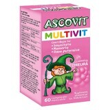 Ascovit Multivit, 60 tabletten met frambozensmaak, Omega Pharma