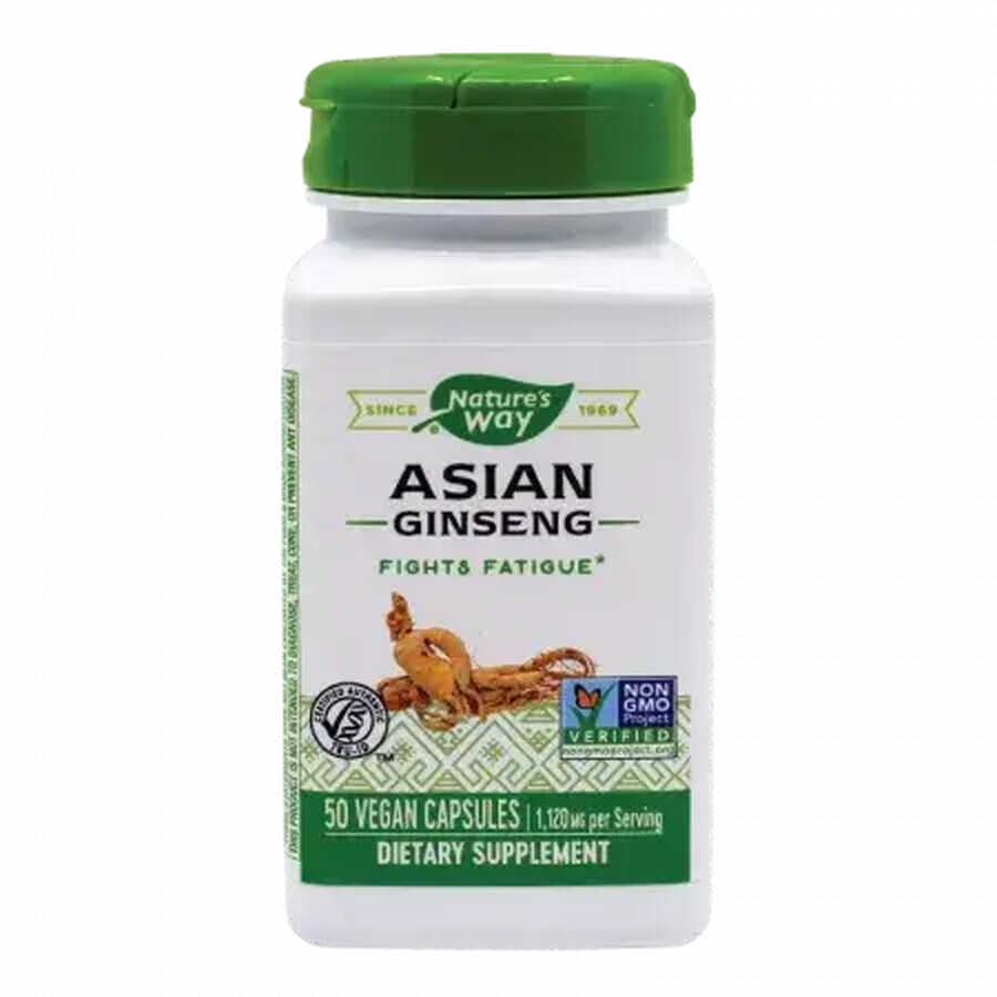 Asiatischer Ginseng 560 mg Nature's Way, 50 Kapseln, Secom