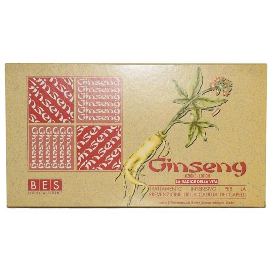 Traitement de la chute des cheveux au ginseng, 12 ampoules, Bes Beauty & Science