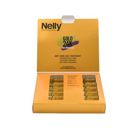 Haaruitval behandeling Goud 24K, 10 flacons, Nelly Professional