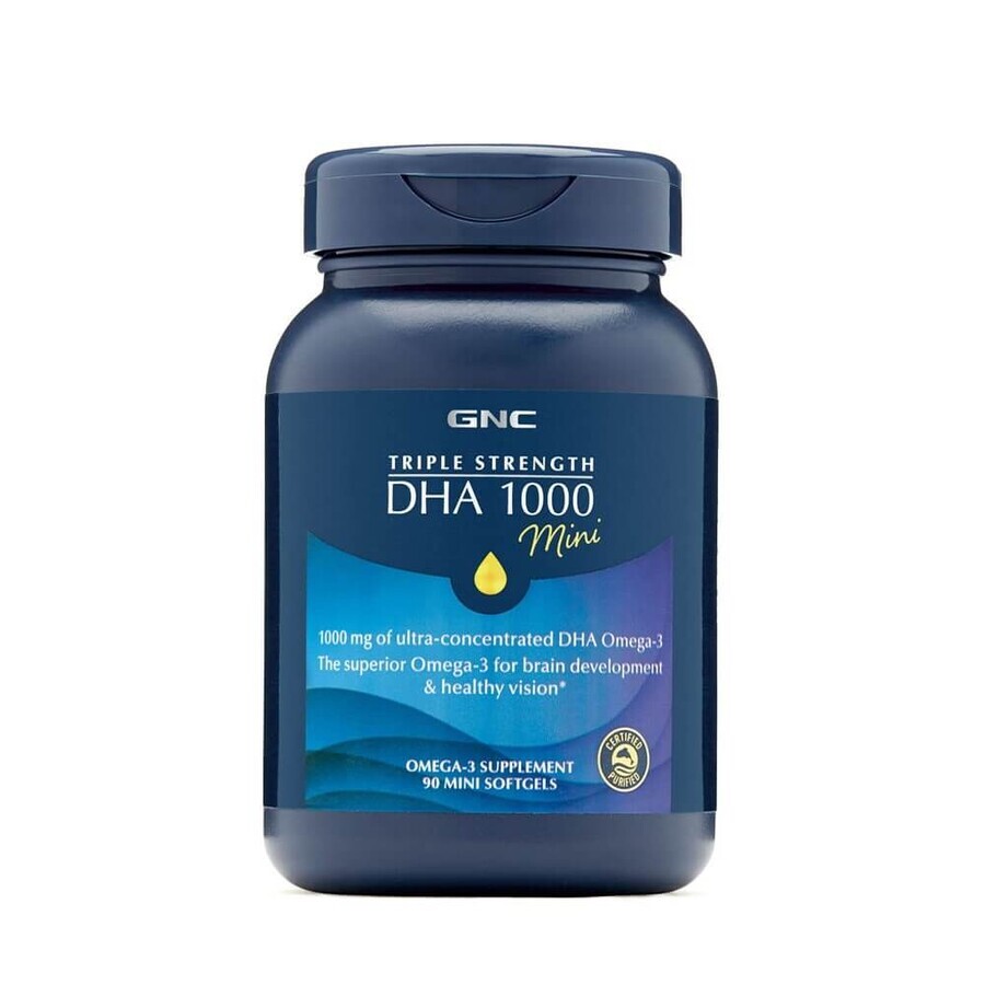 Triple Strength DHA 1000 Mini (735522), 90 mini capsules, GNC