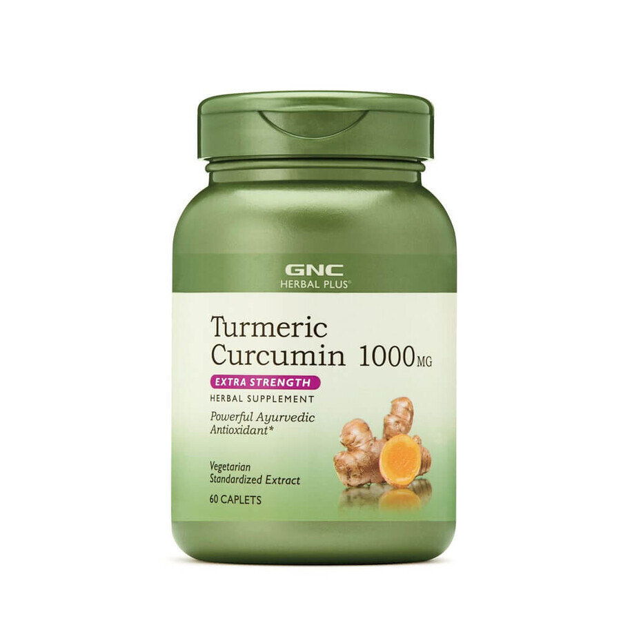 Kurkuma Curcumine 1000 mg Herbal Plus (189704), 60 tabletten, GNC