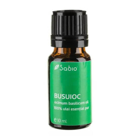 Olio essenziale puro al 100% Basilico, 10 ml, Sabio