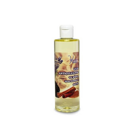 Olio Anticellulite con Estratti di Pepe Nero, Cannella e Salvia, 250 ml Linea Kosmo