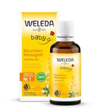 Huile apaisante pour le ventre de bébé, 50ml, Weleda Baby