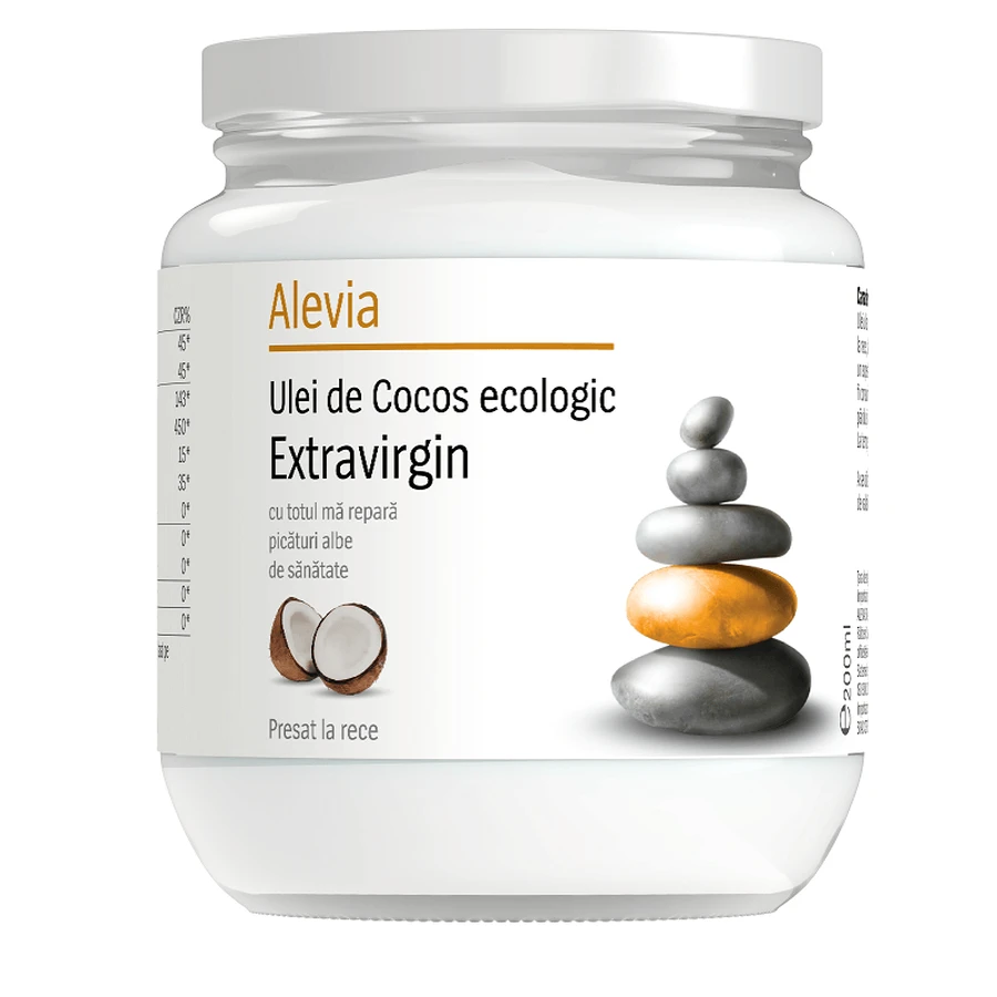 Extra vierge kokosolie, 200 ml, Alevia