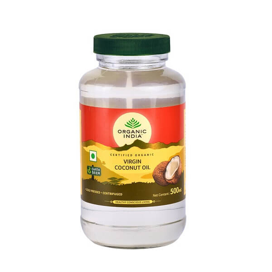 Extra vierge kokosolie, 500 ml, biologisch India